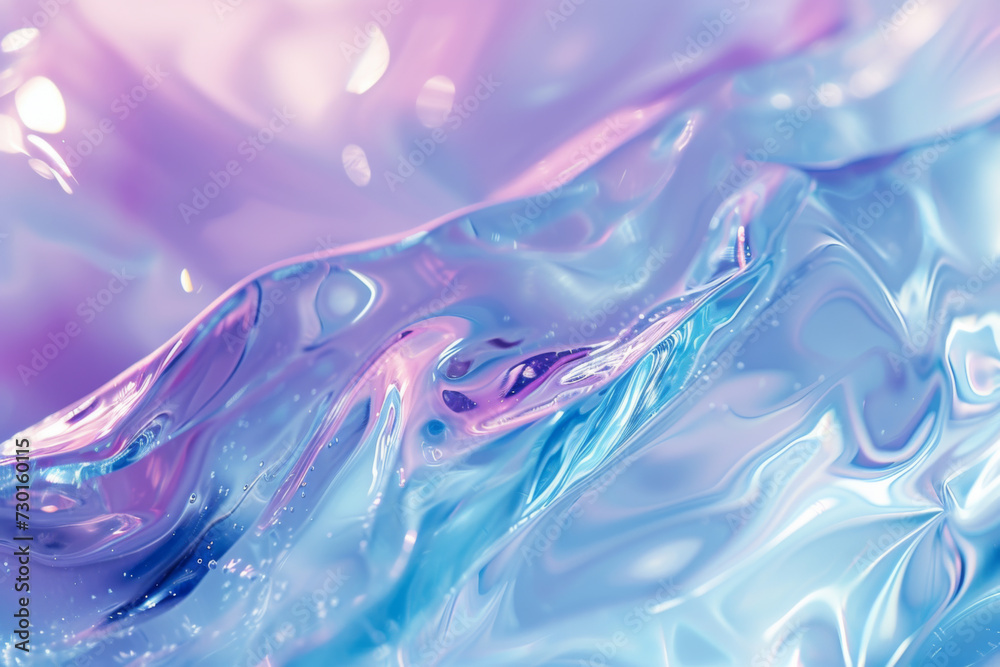 Fototapeta premium Transparent abstract art photo, light blue and light purple.