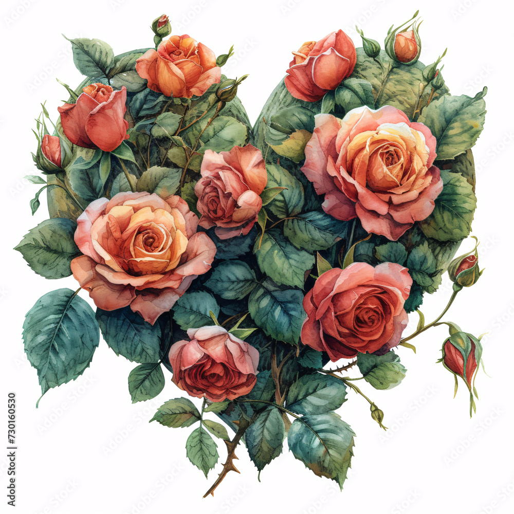 Flowers Heart Shape Enveloped in Love A Valentine's Embrace Flowers Heart Shape Enveloped in Love A Valentine's Embrace