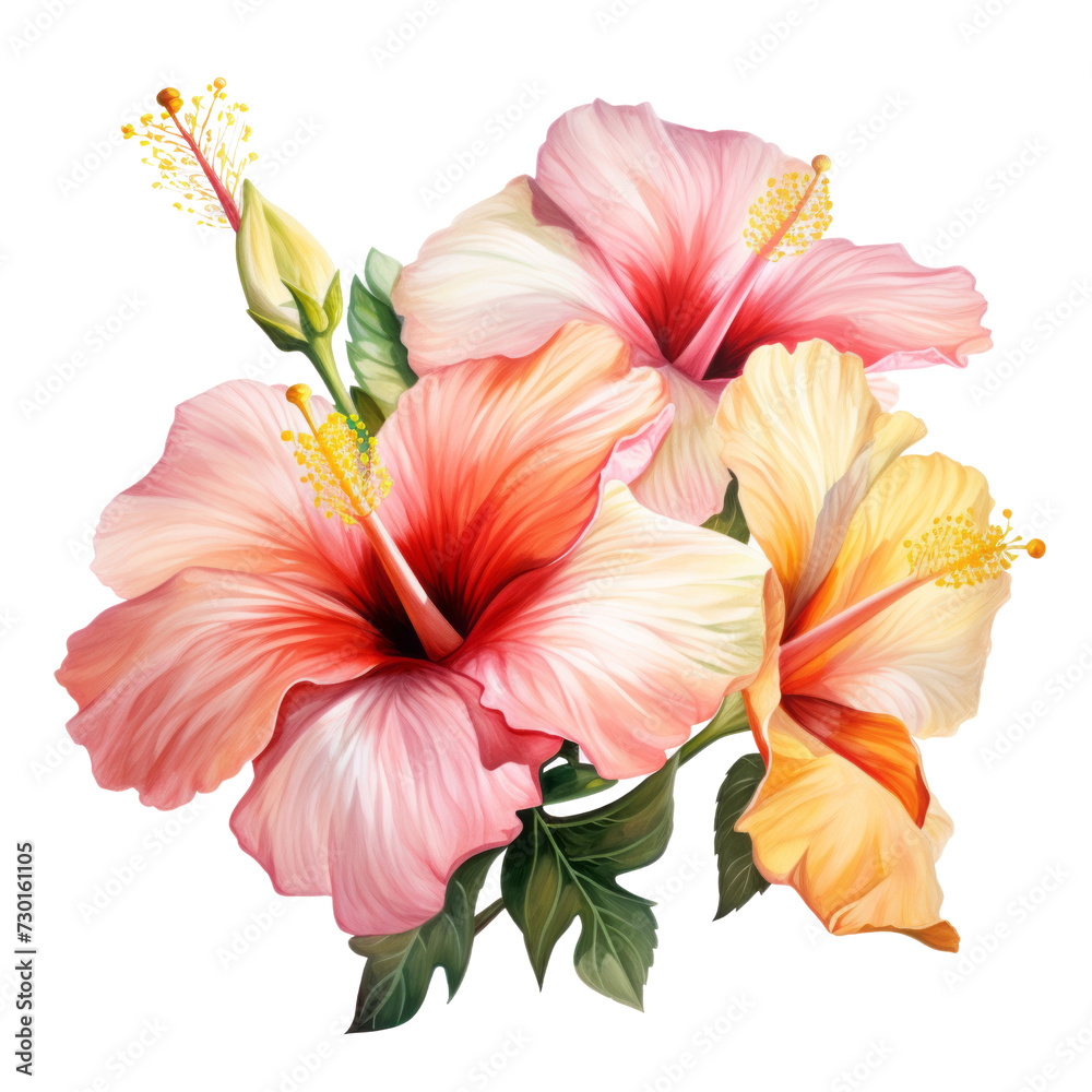 flower - Salmon Pink...Bouquet.Hibiscus: Delicate beauty flower - Salmon Pink...Bouquet.Hibiscus: Delicate beauty