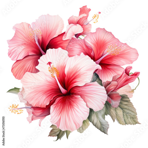 flower - Rust Red ..Bouquet.Hibiscus: Delicate beauty