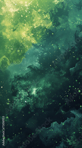 4k vector style wallpaper designed  using light colours inspired by the cosmos and an enchanted verdant forest.