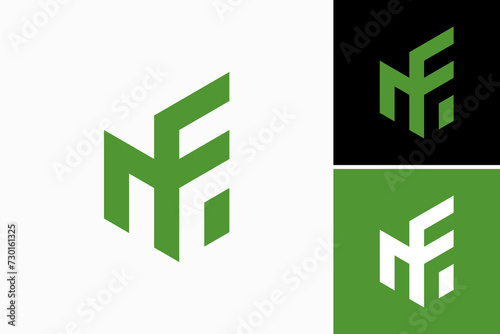 Initials MF logo vector premium sign template photo