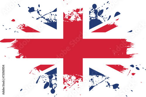 Splash flag of the United Kingdom of Great Britain and Northern Ireland (Union Jack)