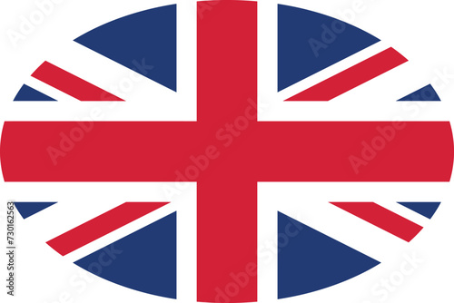Oval flag of the United Kingdom of Great Britain and Northern Ireland (Union Jack)