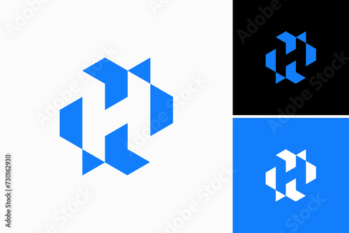 Letter H logo vector premium sign template