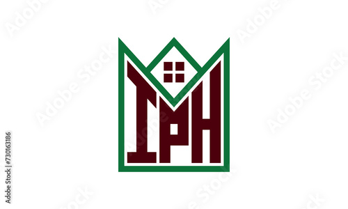 IPH initial letter real estate builders logo design vector. construction ,housing, home marker, property, building, apartment, flat, compartment, business, corporate, house rent, rental, commercial photo