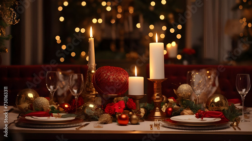 christmas table decoration