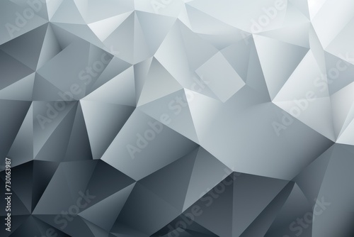 Abstract Polygonal Grey Squares on Low Poly Background. Black, White and Grey Color Shades Picture