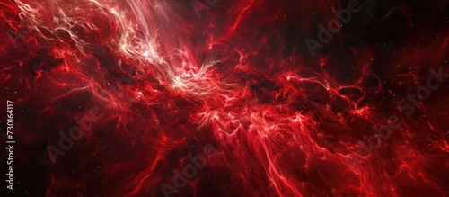 Red rays and plasma depicted in an abstract image, involving dark matter.