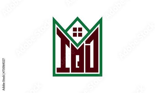 IQD initial letter real estate builders logo design vector. construction ,housing, home marker, property, building, apartment, flat, compartment, business, corporate, house rent, rental, commercial photo