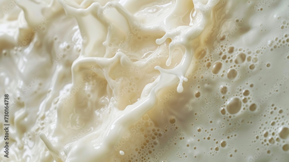 Close-up of milk mixing with water, producing intriguing abstract textures and tones Close-up of milk mixing with water, producing intriguing abstract textures and tones