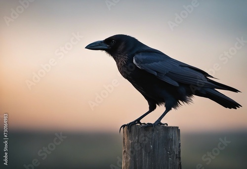 Carrion Crow Corvus corone isolated on a white photo
