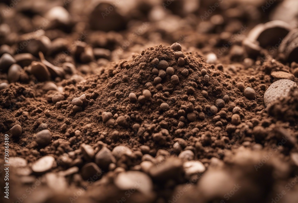 Dirt soil pile isolated on white background top view Dirt soil pile isolated on white background top view