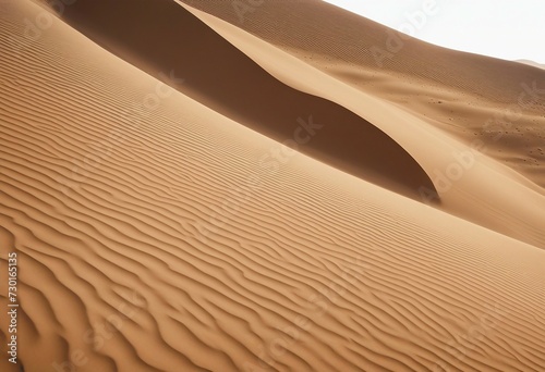 Desert sand pile dune isolated on white with clipping path side view