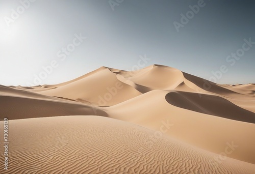 Desert sand pile dune isolated on white with clipping path side view