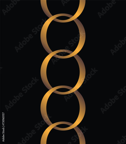 Seamless pattern. Gold chains.Vector illustration.