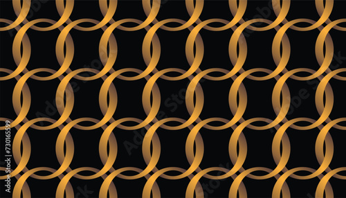 Seamless pattern. Gold chains.Vector illustration.