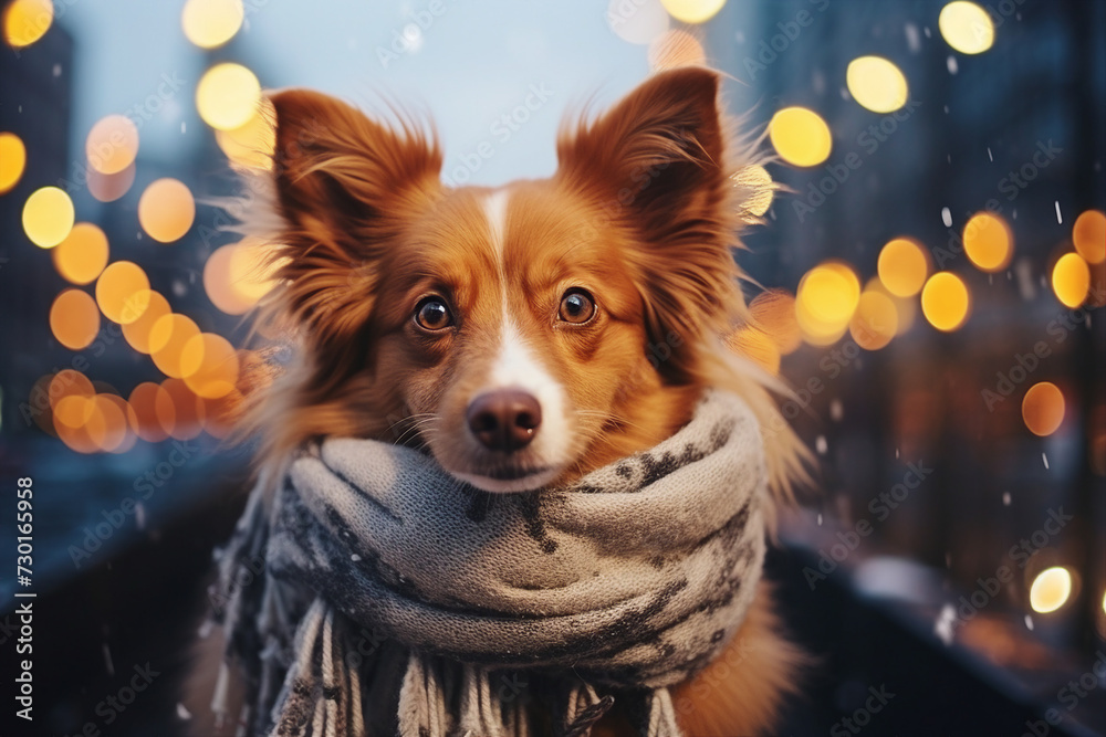 Family day in winter fair land magic lights happy time holidays Generative AI composition Family day in winter fair land magic lights happy time holidays Generative AI composition