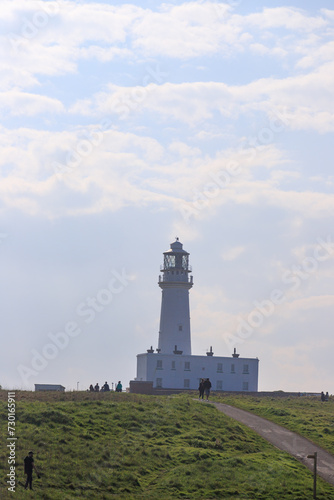 Flamborough Lighthouse: A Beacon of Light in Yorkshire’s Coastal Beauty © Bossa Art