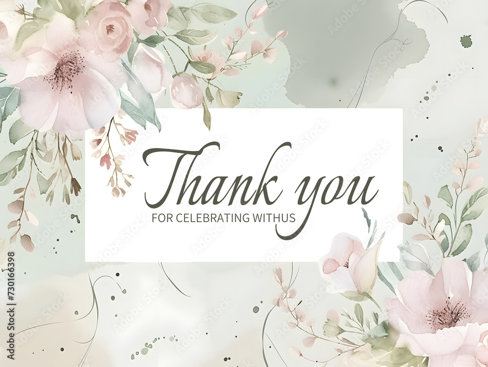 Thank you cards with flowers