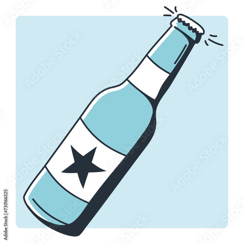 Beer Bottle,Bottle,Drink,Alcohol - Drink,Beer - Alcohol,No People,Vector,Illustration,Plain Background,Drinking Glass,Icon Symbol,Symbol,Bar - Drink Establishment,Liquid,Glass - Material,Design,Square