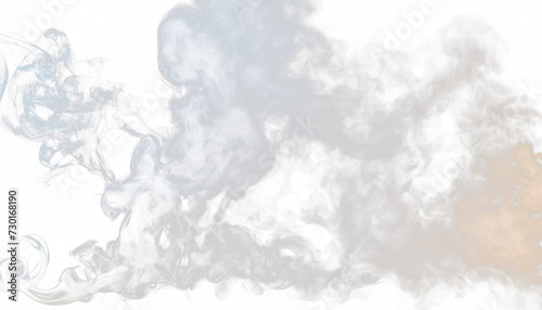 white smoke isolated on transparent background