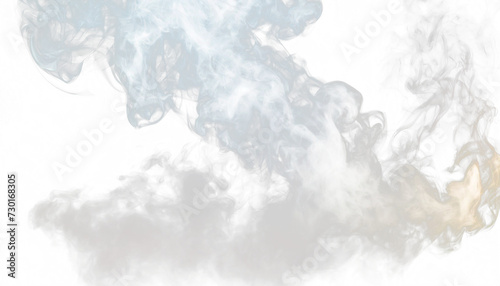 swirling movement of white smoke group