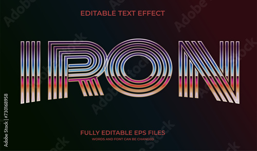 iron rusty retro 3d editable text effect