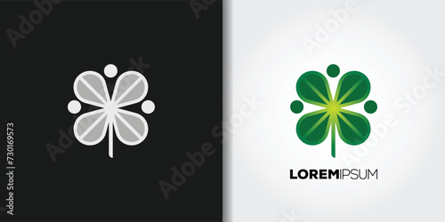 lucky leaves logo set