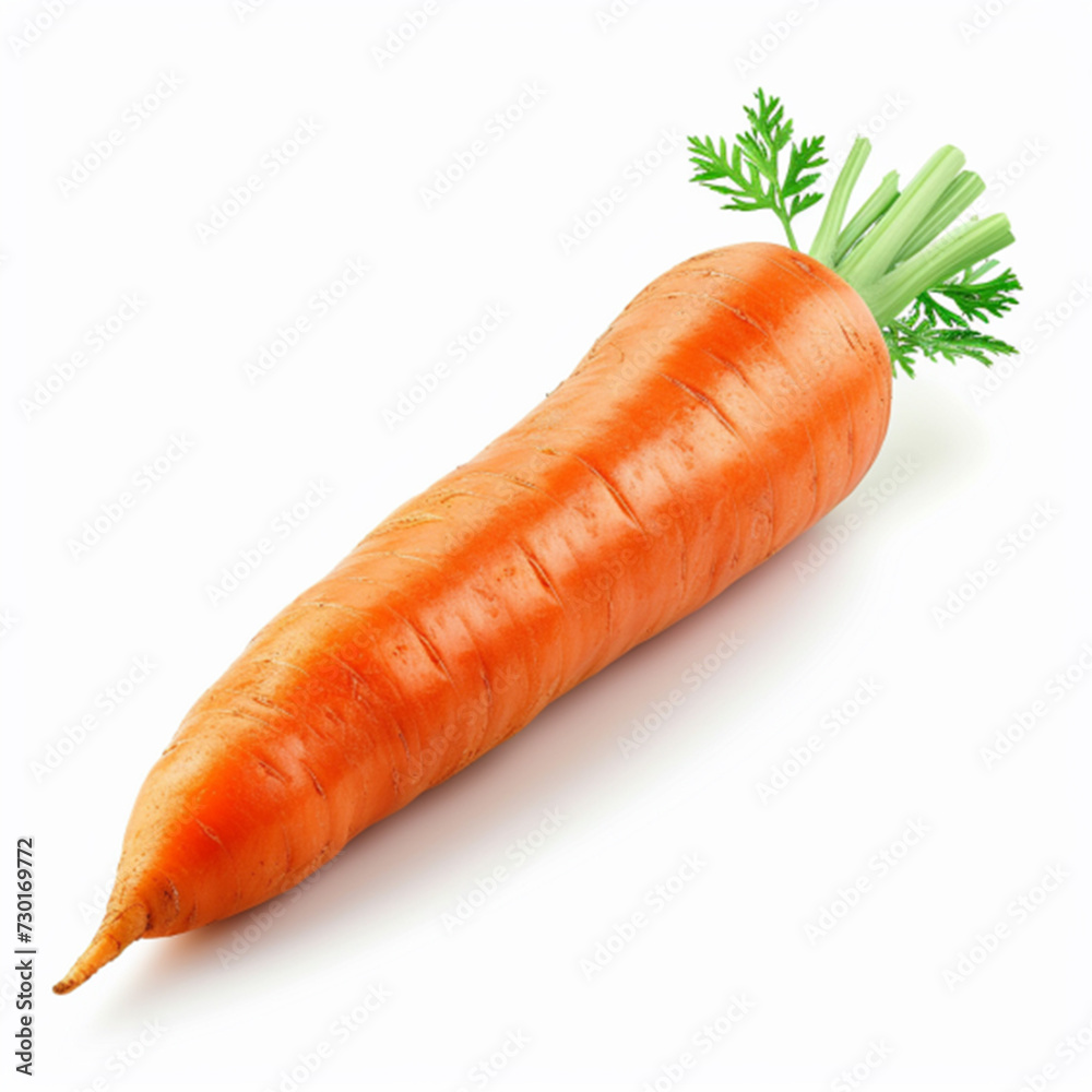 Fresh Carrot isolated on white background ai technology Fresh Carrot isolated on white background ai technology