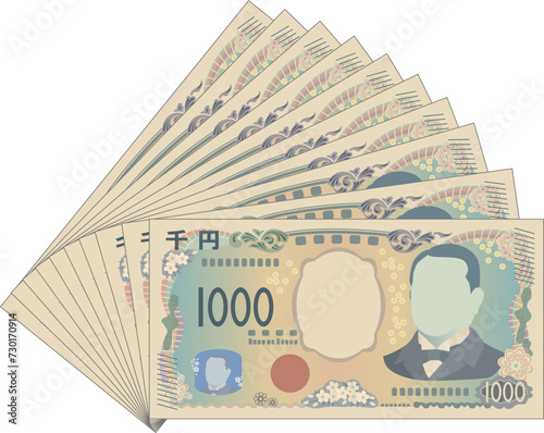 10枚の新千円札