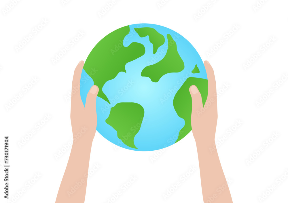 Hand Holding Earth Logo Symbol. Save the World. Save Energy. Eco Friendly and Green Energy Concept. Hand Holding Earth Logo Symbol. Save the World. Save Energy. Eco Friendly and Green Energy Concept.
