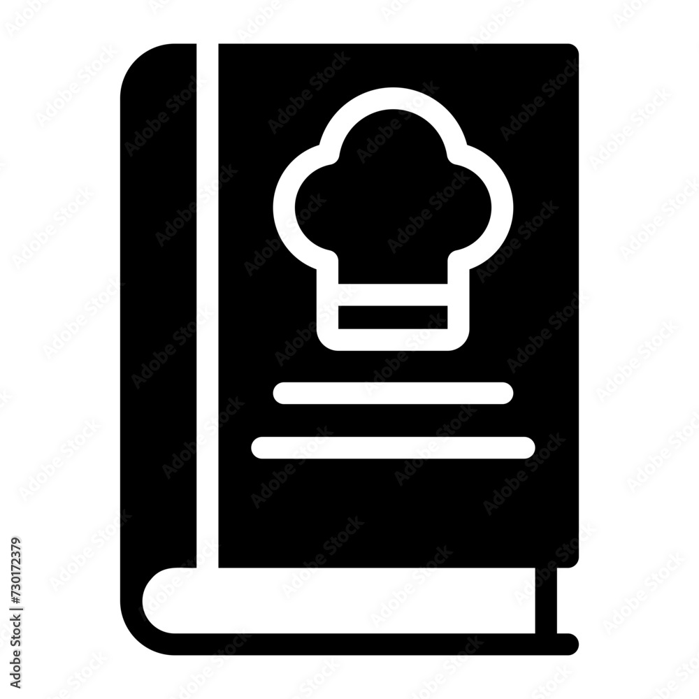 recipe book glyph icon