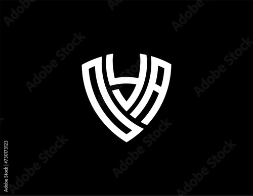OYA creative letter shield logo design vector icon illustration