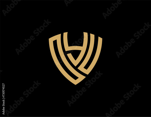 OYU creative letter shield logo design vector icon illustration photo