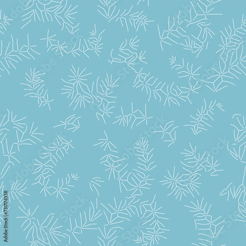 Seamless pattern spruce  branches