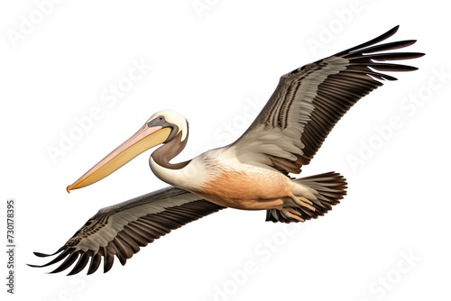 Pelican Flying Isolated on Transparent Background 