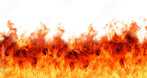 Fire Landscape Isolated on Transparent Background 