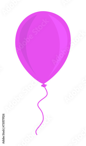 Pink balloon on white background vector illustration