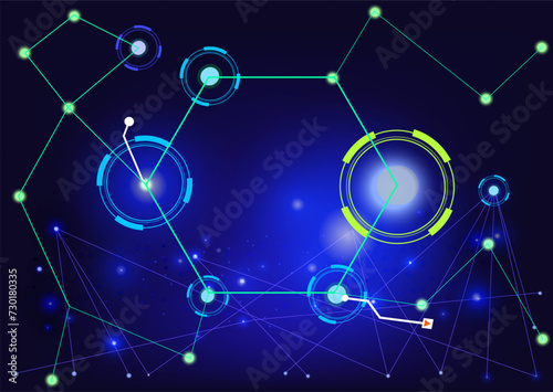 Abstract science and technology graphic design, technology concept