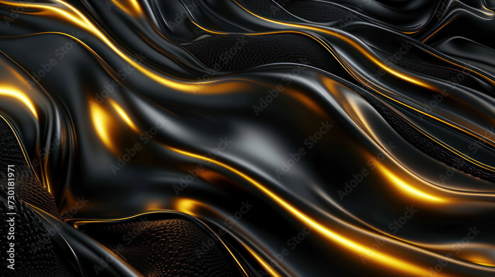 3D abstract wallpaper. Three-dimensional dark golden and black background. golden wallpaper. Black and gold background. 3D abstract wallpaper. Three-dimensional dark golden and black background. golden wallpaper. Black and gold background.