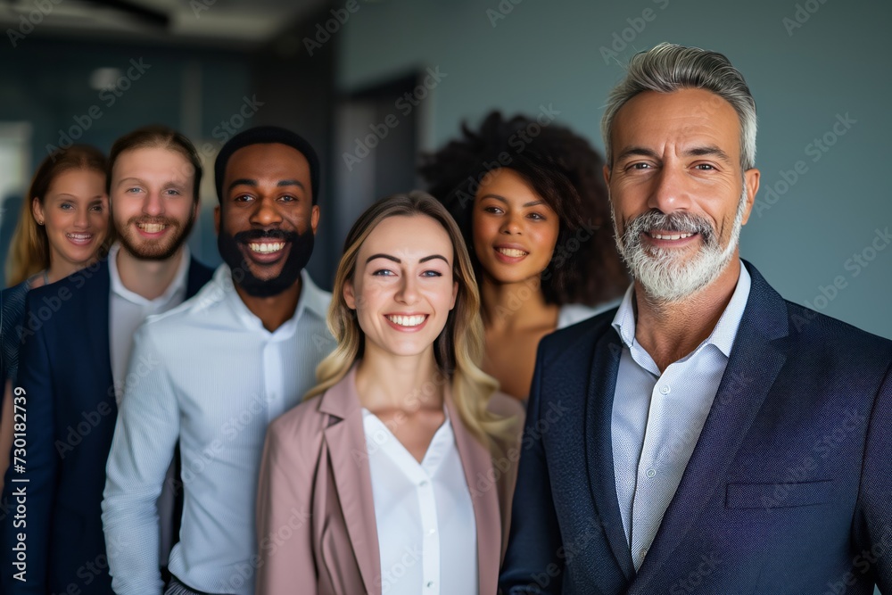 Group portrait of smiling business people Group portrait of smiling business people