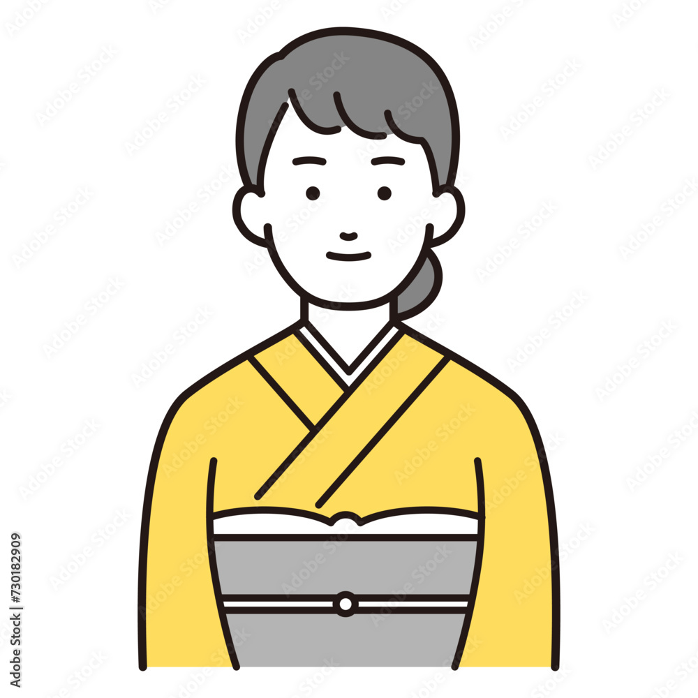 着物の女性イラスト