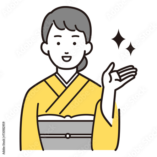 着物の女性イラスト