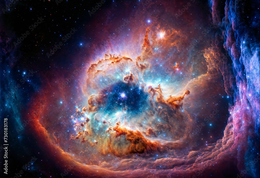 Ethereal Glow of a Nebula in Deep Space Ethereal Glow of a Nebula in Deep Space