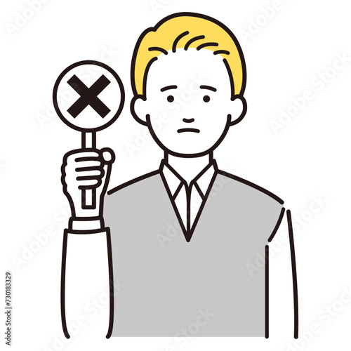 Wallpaper Mural 金髪の白人の男性イラスト Torontodigital.ca