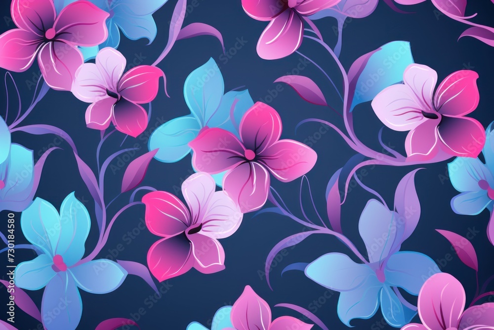 plum, orchid, azure gradient soft pastel line pattern 