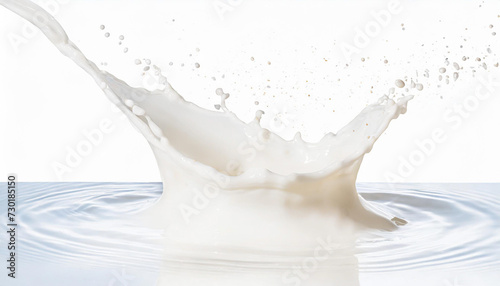 Splash of milk or cream isolated on background With clipping path Full depth of field Focus