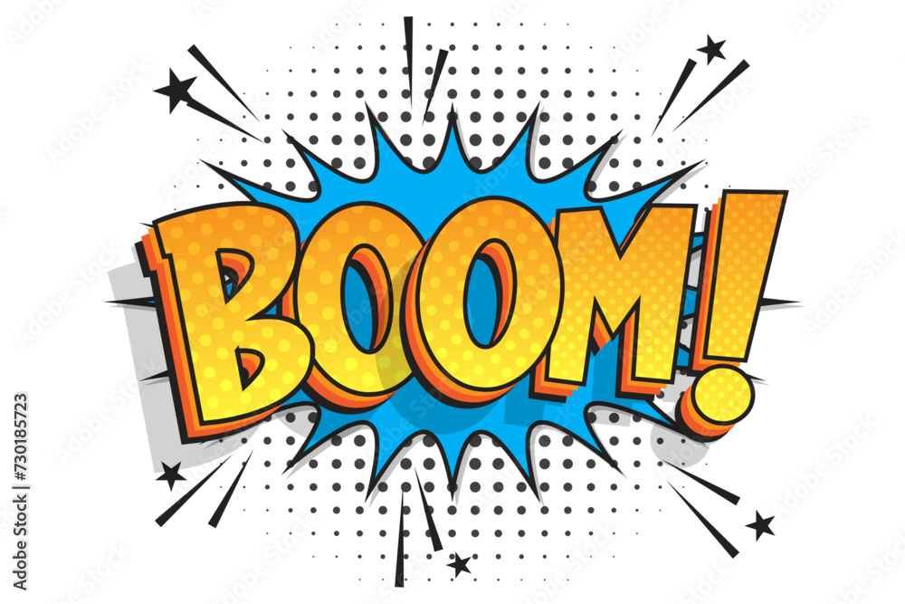 comic text effect boom modern comic text design