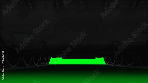Russian battle tank. Realistic 4k green screen animation. photo